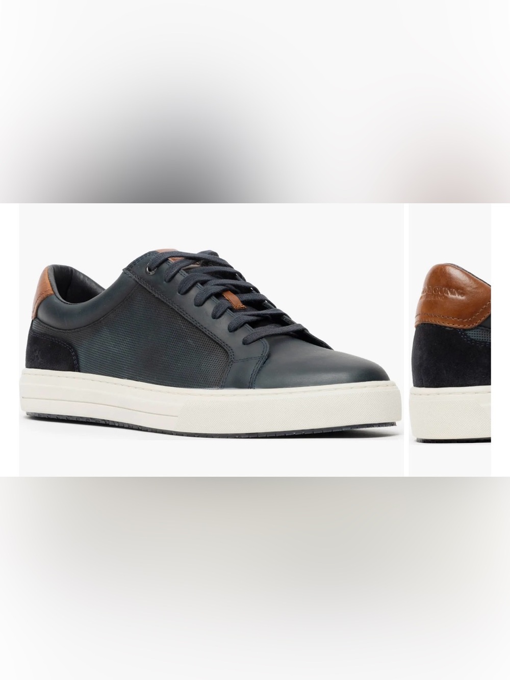 Rodd & Gunn transit sneaker Navy Leather & Brown Accent Low-Top Sneakers 9/42
